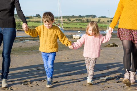 Outdoor family photography session Alnmouth Northumberland